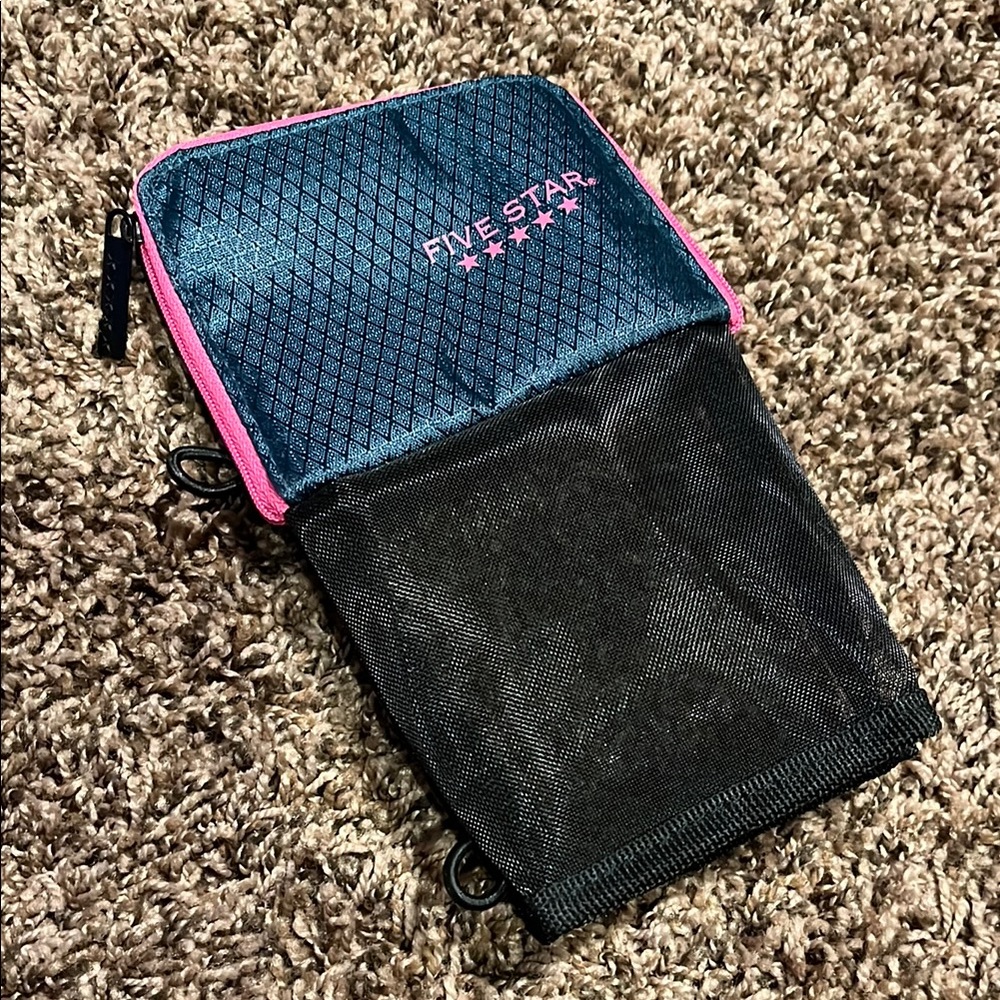 Five Star Pink and Black Pencil Pouch